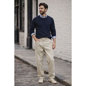 NWT ALEX MILL Beige Vintage Twill Flat Front Khaki Pants Trousers  Mens Size 32